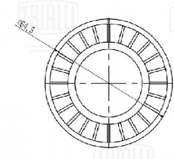 1 099 р. Ролик ГАЗ-31105 дв.Крайслер натяжной ремня генератора TRIALLI TRIALLI cm5773  с доставкой в г. Пермь. Увеличить фотографию 3