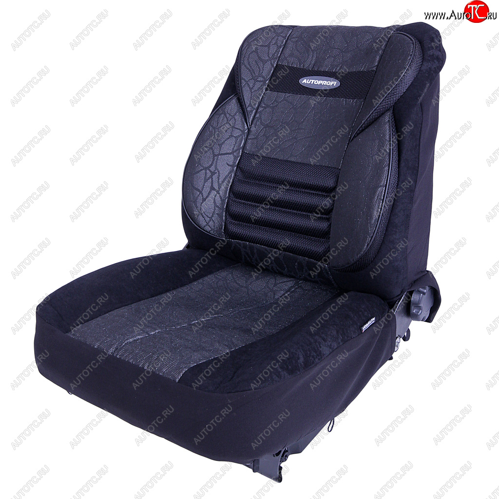 7 199 р. Универсальные чехлы сидений (майка, 11 предм., велюр) Comfort Combo AUTOPROFI   (черно-серый)  с доставкой в г. Пермь