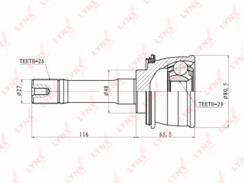 3 169 р. ШРУС наружный SUZUKI Grand Vitara (05-) LYNX LYNX co7301  с доставкой в г. Пермь. Увеличить фотографию 5