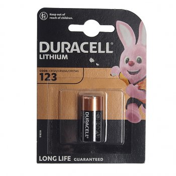 999 р. Батарейка CR123A ВС1 3V (фотоаппарат) блистер 1шт. Lithium High Power DURACELL DURACELL cr123-1bl hp  с доставкой в г. Пермь. Увеличить фотографию 1