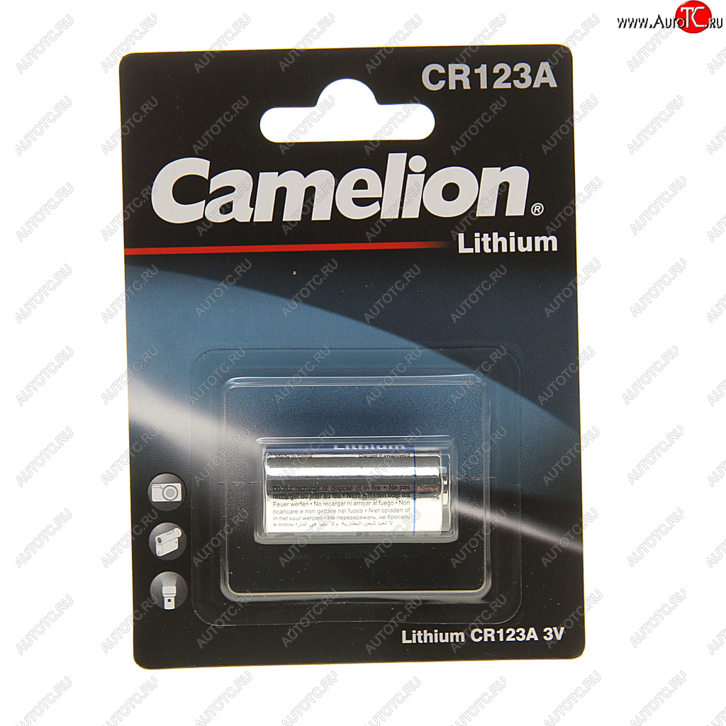 499 р. Батарейка CR123A ВС1 3V (фотоаппарат) блистер 1шт. CAMELION CAMELION cr123a bl-1  с доставкой в г. Пермь