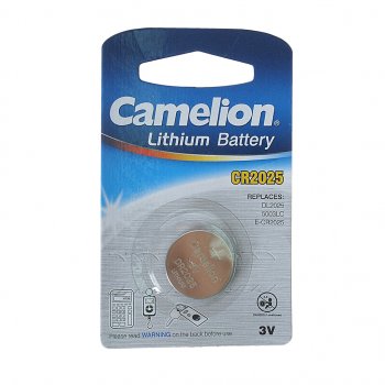 Батарейка CR2025 3V таблетка (пульт сигнализации, ключ) блистер 1шт. Lithium CAMELION CAMELION cr2025-bp1