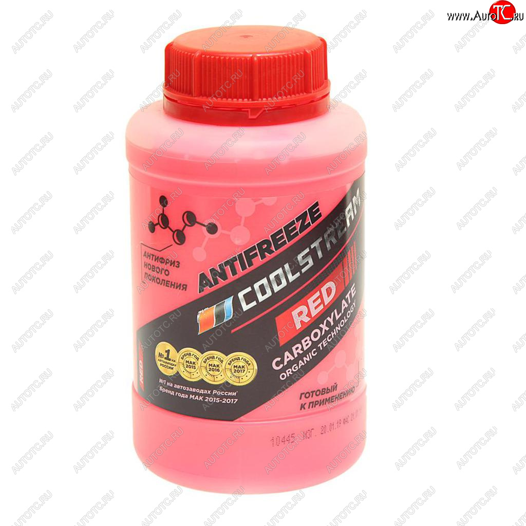 243 р. Антифриз красный -40C 0.9кг Red COOL STREAM COOL STREAM cs-010901-rd  с доставкой в г. Пермь