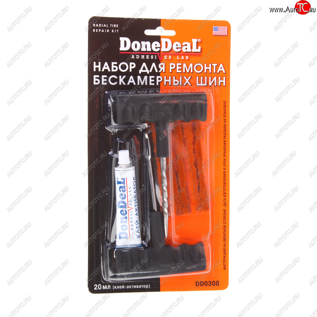 559 р. Набор для ремонта бескамерных шин DONE DEAL DONE DEAL dd0308  с доставкой в г. Пермь