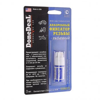 Фиксатор резьбы средней фиксации 3мл DONE DEAL DONE DEAL dd6670
