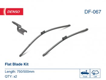 3 999 р. Щетка стеклоочистителя FORD Transit (14-) 750500мм бескаркасная комплект DENSO DENSO df-067  с доставкой в г. Пермь. Увеличить фотографию 3