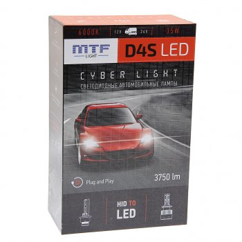 6 849 р. Лампа светодиодная 12V D4S 35W P32d-5 бокс (2шт.) MTF MTF dpd4s6  с доставкой в г. Пермь. Увеличить фотографию 3
