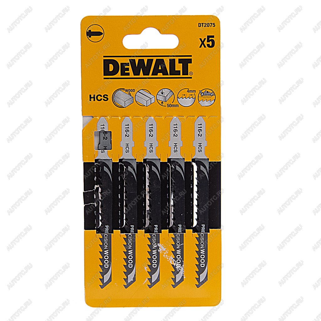 1 239 р. Пилка для лобзика набор 5шт. дерево 68мм DEWALT DEWALT dt2075-qz  с доставкой в г. Пермь