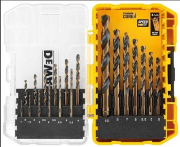 4 299 р. Набор сверл по металлу 1.0-10.0мм HSS (19шт.) DEWALT DEWALT dt70728-qz DEWALT dt70728-qz  с доставкой в г. Пермь. Увеличить фотографию 1