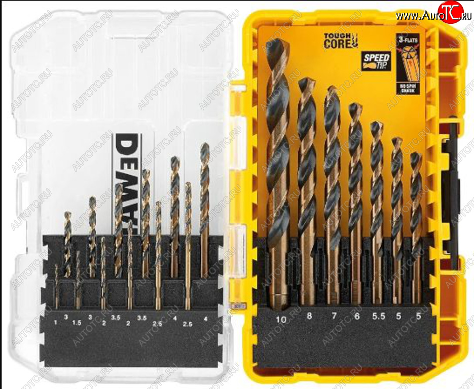 4 299 р. Набор сверл по металлу 1.0-10.0мм HSS (19шт.) DEWALT DEWALT dt70728-qz DEWALT dt70728-qz  с доставкой в г. Пермь