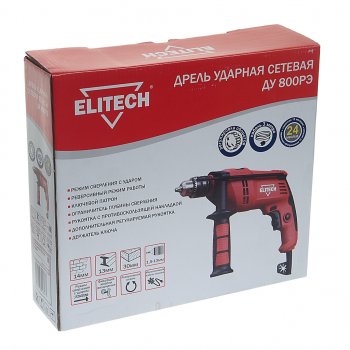 3 399 р. Дрель ударная 800Вт ELITECH ELITECH ду 800рэ  с доставкой в г. Пермь. Увеличить фотографию 5