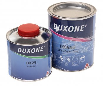 Грунт серый DX64G 1л с отвердителем DX20 0.25л DUXONE DU PONT dx64gdx20025