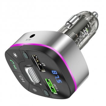 1 289 р. Устройство зарядное в прикуриватель с трансмиттером (bluetooth,hands free) HOCO HOCO e71 jazz black HOCO e71 jazz black  с доставкой в г. Пермь. Увеличить фотографию 3