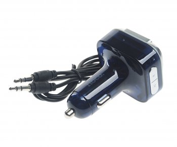 1 499 р. Устройство зарядное в прикуриватель с трансмиттером (bluetooth,hands free) HOCO HOCO e75 тмн-синий  с доставкой в г. Пермь. Увеличить фотографию 2
