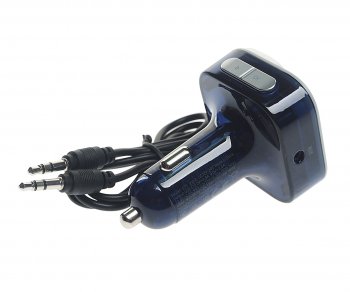 1 499 р. Устройство зарядное в прикуриватель с трансмиттером (bluetooth,hands free) HOCO HOCO e75 тмн-синий  с доставкой в г. Пермь. Увеличить фотографию 3