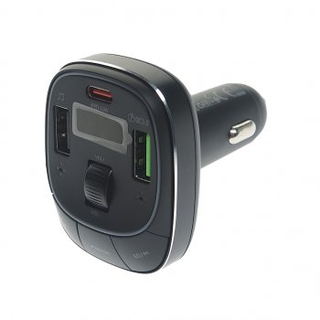 Устройство зарядное в прикуриватель с трансмиттером (bluetooth,hands free) HOCO HOCO e76 черный HOCO e76 черный