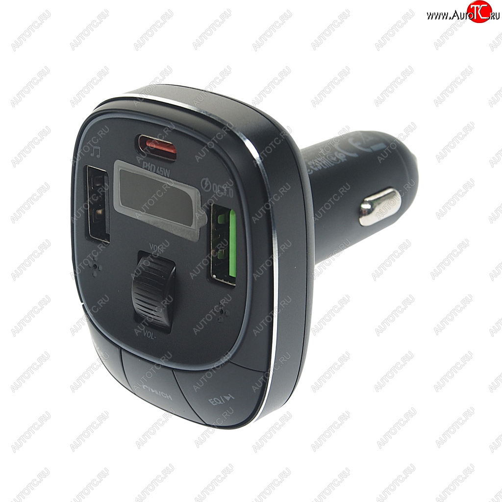 1 669 р. Устройство зарядное в прикуриватель с трансмиттером (bluetooth,hands free) HOCO HOCO e76 черный HOCO e76 черный  с доставкой в г. Пермь