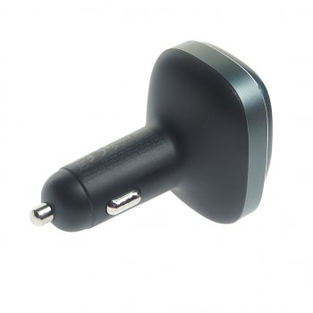 1 669 р. Устройство зарядное в прикуриватель с трансмиттером (bluetooth,hands free) HOCO HOCO e76 серый  с доставкой в г. Пермь. Увеличить фотографию 3