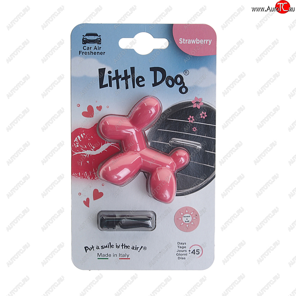 299 р. Ароматизатор на дефлектор полимерный (Клубника) Little Dog DRIVE INT DRIVE INT ed1111  с доставкой в г. Пермь