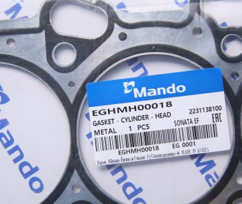 2 079 р. Прокладка головки блока HYUNDAI Sonata 4,5 (2.0),Santa Fe KIA Magentis (M) MANDO MANDO eghmh00018 MANDO eghmh00018  с доставкой в г. Пермь. Увеличить фотографию 2