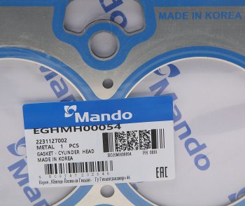 1 589 р. Прокладка головки блока HYUNDAI Tucson (06-) KIA Sportage (06-) (2.0 TCI) (t=1.1) (M) MANDO MANDO eghmh00054 MANDO eghmh00054  с доставкой в г. Пермь. Увеличить фотографию 2
