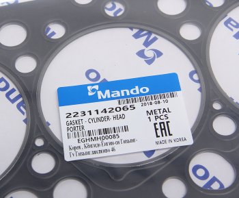 1 299 р. Прокладка головки блока HYUNDAI Porter t=1.40мм (M) MANDO MANDO eghmh00085  с доставкой в г. Пермь. Увеличить фотографию 2