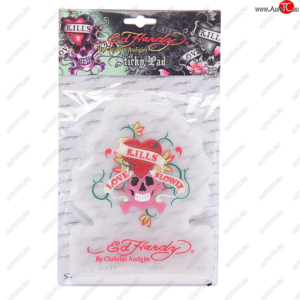 83 р. Коврик на панель приборов противоскользящий прозрачный Love Kills Slowly ED HARDY ED HARDY eh-00128t  с доставкой в г. Пермь