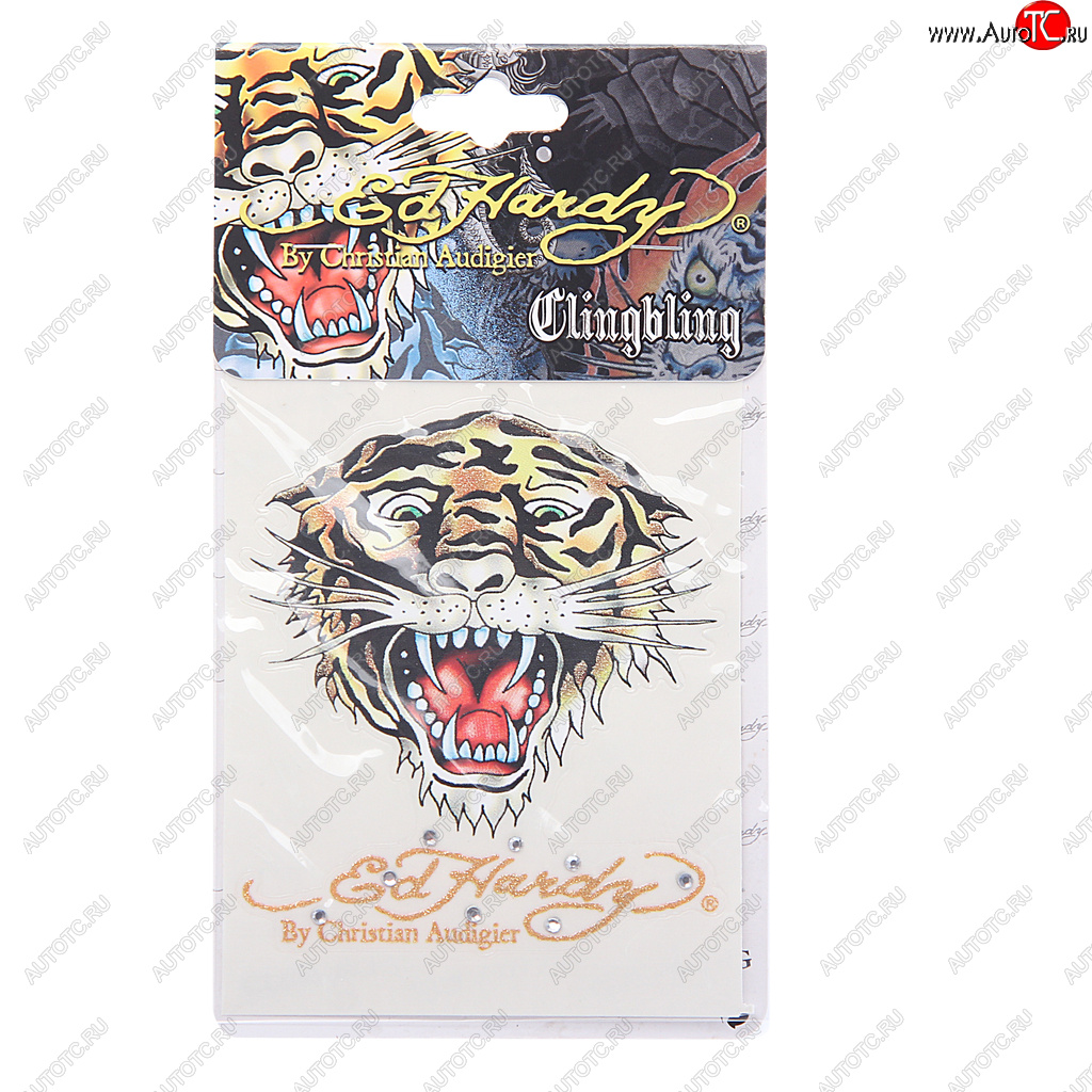 7 р. Наклейка TIGER 9х12 со стразами ED HARDY ED HARDY eh-00234  с доставкой в г. Пермь