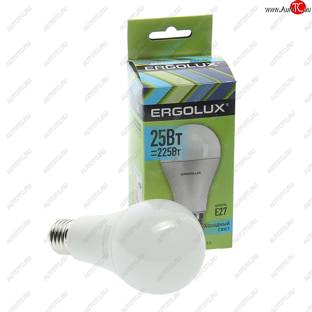 188 р. Лампа светодиодная E27 A65 25W (225W) 220V холодный ERGOLUX ERGOLUX el-led-a65-25w-e27-4k  с доставкой в г. Пермь