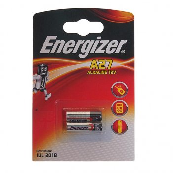 399 р. Батарейка A27 MN27 12V (пульт сигнализации) блистер (2шт.) Alkaline ENERGIZER ENERGIZER en-e27a(2)бл  с доставкой в г. Пермь. Увеличить фотографию 1
