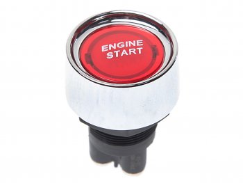 749 р. Выключатель кнопка 12V 50А ENGINE START без фиксации красная NO NAME engine startкр  с доставкой в г. Пермь. Увеличить фотографию 1
