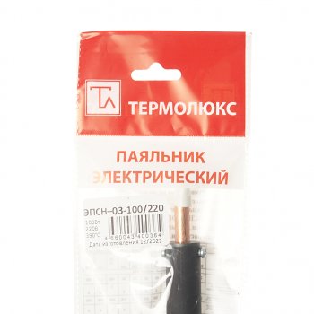 569 р. Паяльник 100Вт220В ТЕРМОЛЮКС ТЕРМОЛЮКС эпсн-0102-100220  с доставкой в г. Пермь. Увеличить фотографию 2