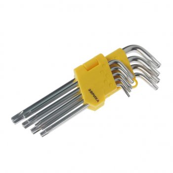 479 р. Набор ключей TORX T10-Т50 Г-образных удлиненных 9 предметов ЭВРИКА ЭВРИКА er-15109lt  с доставкой в г. Пермь. Увеличить фотографию 2
