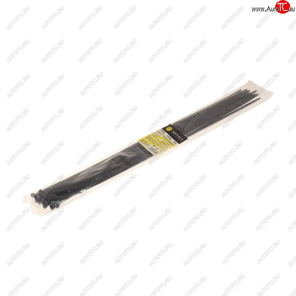 146 р. Хомут-стяжка 500х5.0 пластик черный (25шт.) ЭВРИКА ЭВРИКА er-15502  с доставкой в г. Пермь