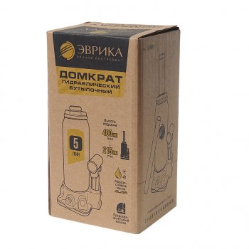 2 349 р. Домкрат бутылочный 5т 215-400мм с клапаном (ремкомплект) ЭВРИКА ЭВРИКА er-80051  с доставкой в г. Пермь. Увеличить фотографию 3