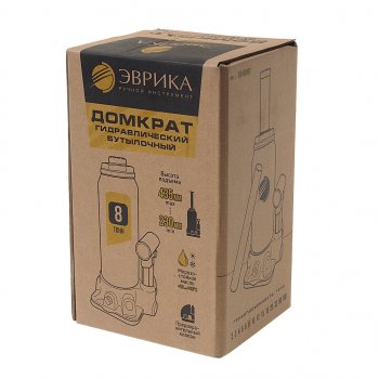 2 389 р. Домкрат бутылочный 8т 230-435мм с клапаном (ремкомплект) ЭВРИКА ЭВРИКА er-80081  с доставкой в г. Пермь. Увеличить фотографию 2