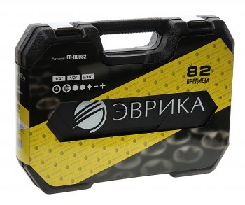 5 449 р. Набор инструментов 82 предмета слесарно-монтажный 14,12 6-ти гран. ЭВРИКА ЭВРИКА er-80082  с доставкой в г. Пермь. Увеличить фотографию 5