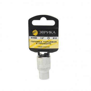 73 р. Головка торцевая 1/2 TORX E12 с держателем ЭВРИКА ЭВРИКА er-91603h ЭВРИКА er-91603h  с доставкой в г. Пермь. Увеличить фотографию 1
