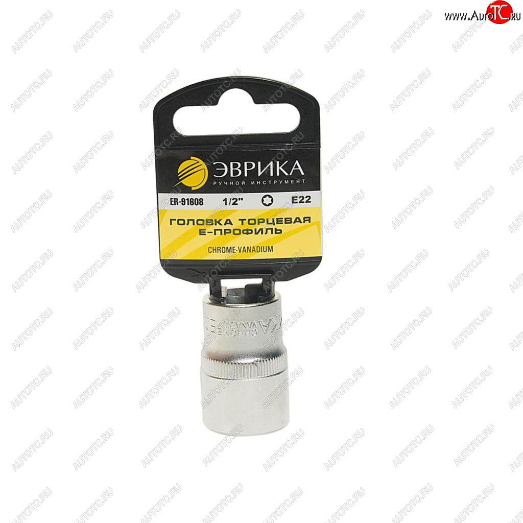 74 р. Головка торцевая 12 TORX E22 с держателем ЭВРИКА ЭВРИКА er-91608h  с доставкой в г. Пермь