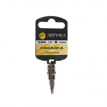 Бита-головка 14 SL5.5 L=37мм с держателем ЭВРИКА ЭВРИКА er-93002h