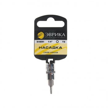 21 р. Бита-головка 1/4 TORX T8х37мм с держателем ЭВРИКА ЭВРИКА er-93201h ЭВРИКА er-93201h  с доставкой в г. Пермь. Увеличить фотографию 1