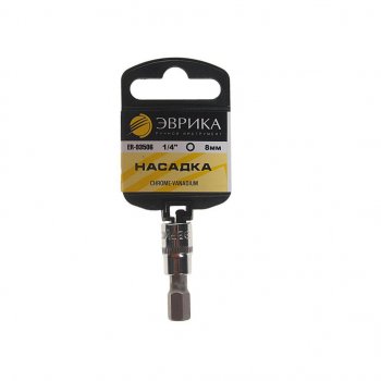 29 р. Бита-головка 1/4 HEX H8х37мм с держателем ЭВРИКА ЭВРИКА er-93506h ЭВРИКА er-93506h  с доставкой в г. Пермь. Увеличить фотографию 1