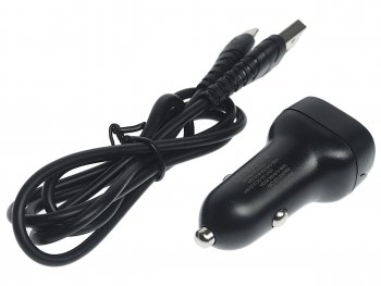 539 р. Устройство зарядное в прикуриватель 1USB 12V кабель micro USB EARLDOM EARLDOM es-cc2m black  с доставкой в г. Пермь. Увеличить фотографию 2