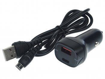 539 р. Устройство зарядное в прикуриватель 1USB 12V кабель micro USB EARLDOM EARLDOM es-cc2m black  с доставкой в г. Пермь. Увеличить фотографию 1