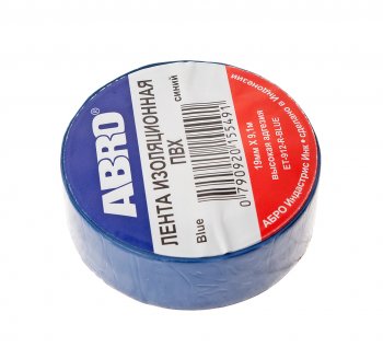 52 р. Изолента ПВХ синяя 18ммх9.1м ABRO ABRO et-912-18-10-blu-rw  с доставкой в г. Пермь. Увеличить фотографию 1