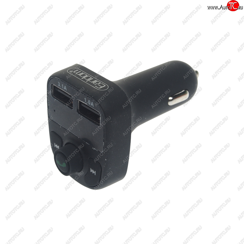 959 р. Устройство зарядное в прикуриватель с трансмиттером (bluetooth,hands free) EARLDOM EARLDOM et-m29 black  с доставкой в г. Пермь