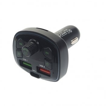 899 р. Устройство зарядное в прикуриватель с трансмиттером (bluetooth,hands free) EARLDOM EARLDOM et-m71 black  с доставкой в г. Пермь. Увеличить фотографию 1