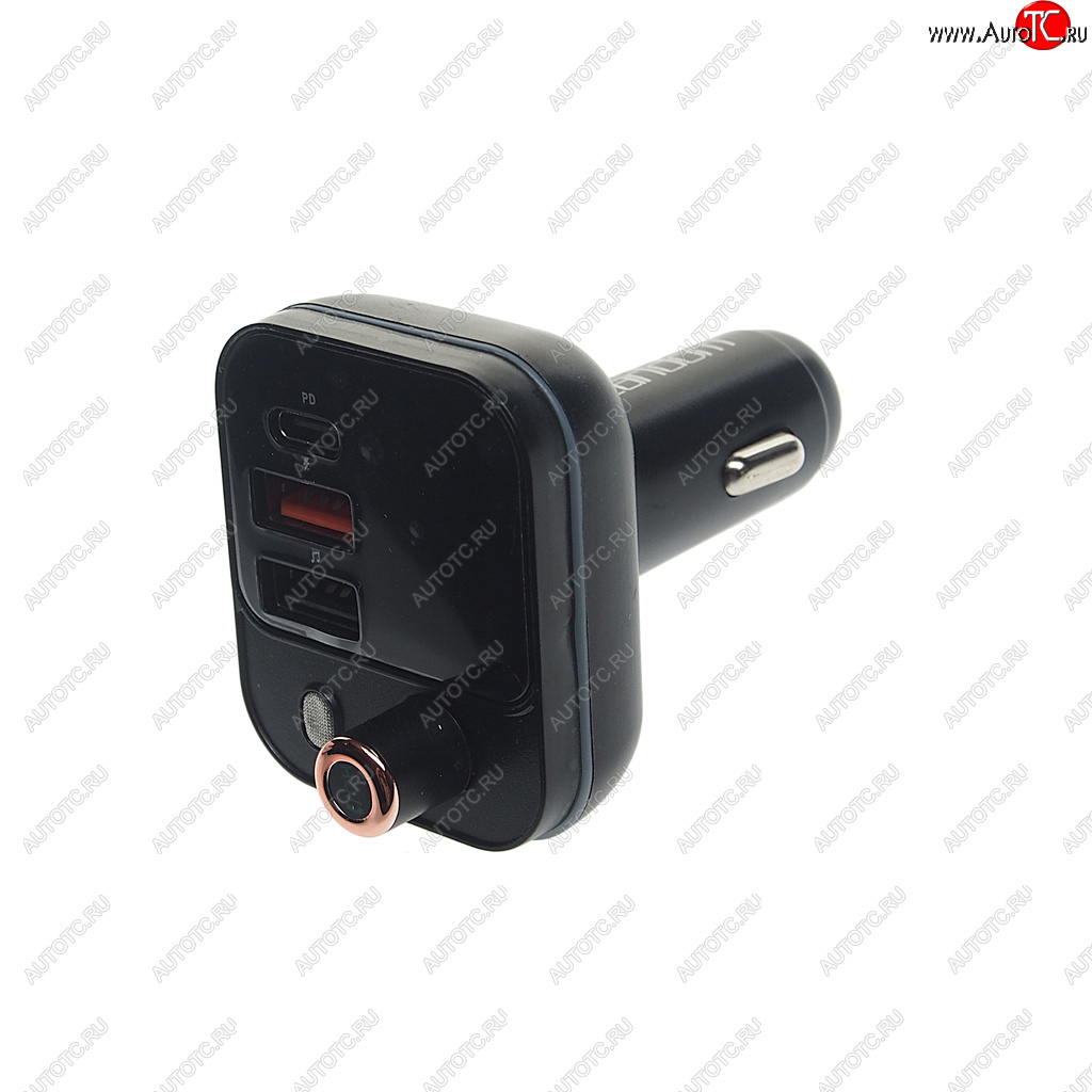 859 р. Устройство зарядное в прикуриватель с трансмиттером (bluetooth,hands free) EARLDOM EARLDOM et-m87 black  с доставкой в г. Пермь