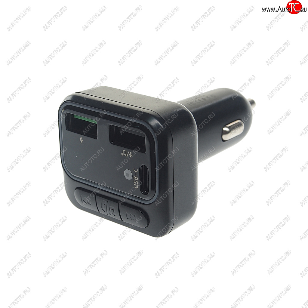 969 р. Устройство зарядное в прикуриватель с трансмиттером (bluetooth,hands free) EARLDOM EARLDOM et-m96 black  с доставкой в г. Пермь