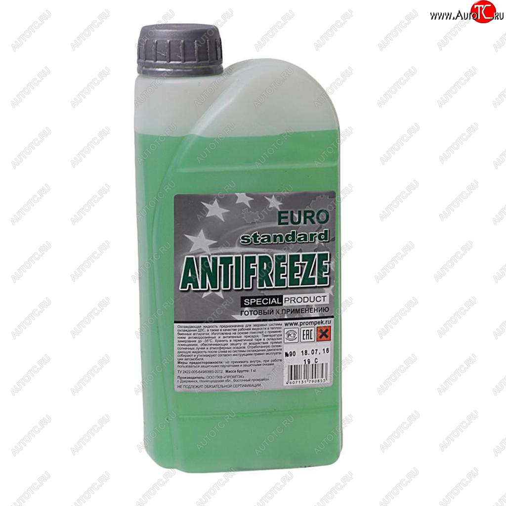 245 р. Антифриз зеленый -35C 1л EURO STANDARD EURO STANDARD eurogrn1  с доставкой в г. Пермь